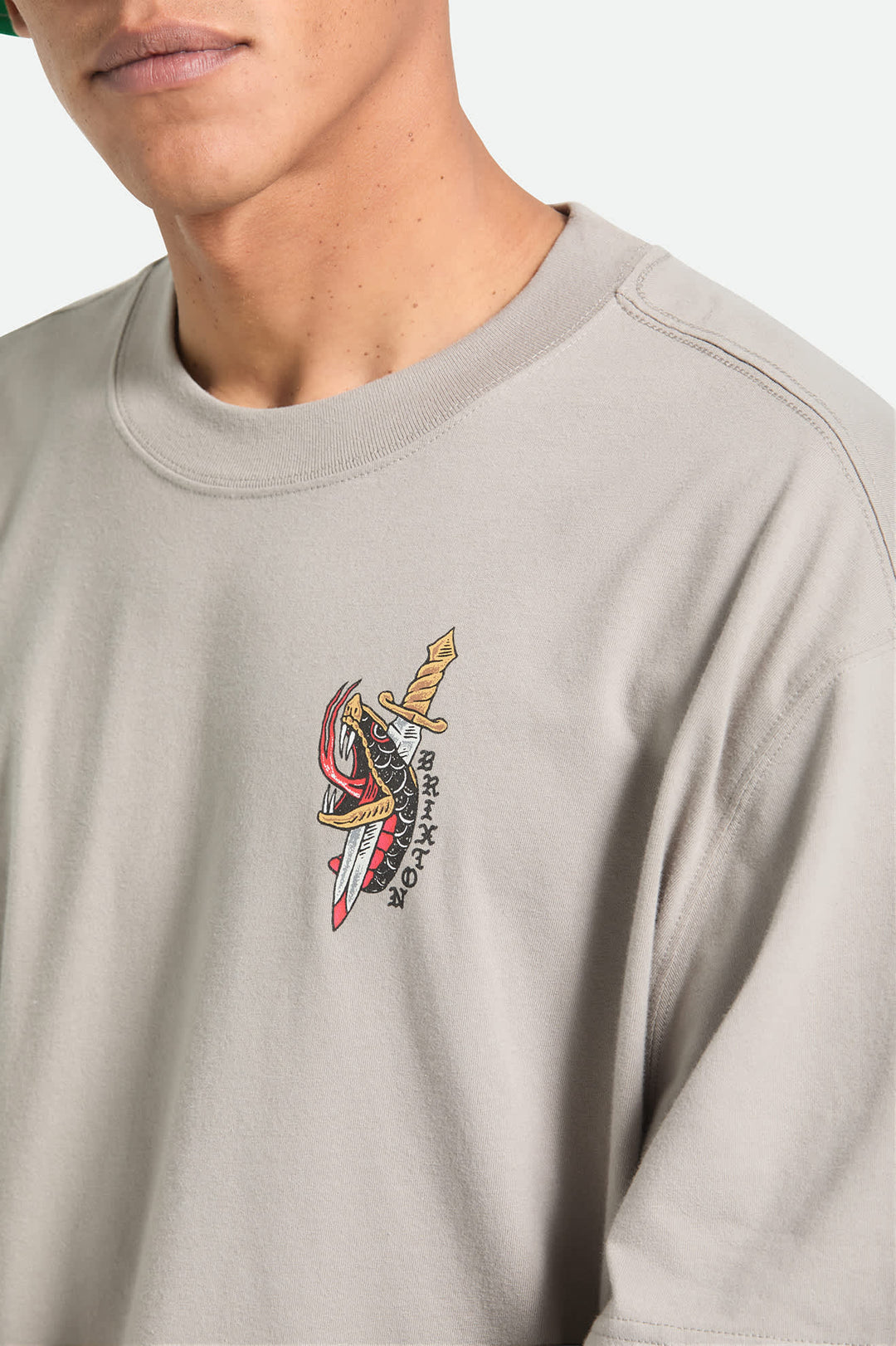 Brixton Sword Short Sleeve Boxed Crop Tee (Men&