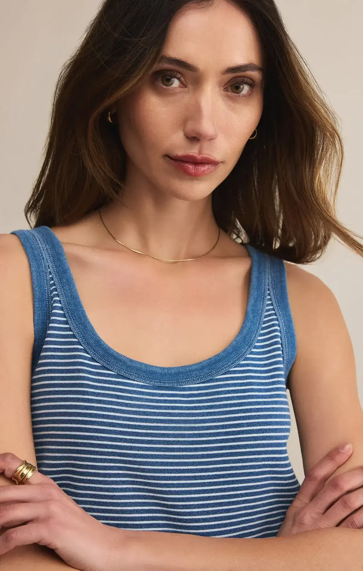 Z Supply Mathis Striped Mini Dress | Vintage Indigo