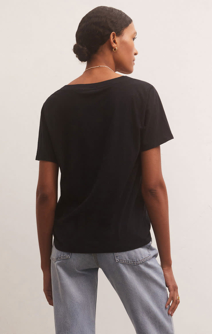 Z Supply Girlfriend V-Neck Tee (Women&