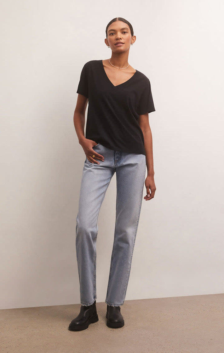 Z Supply Girlfriend V-Neck Tee (Women&