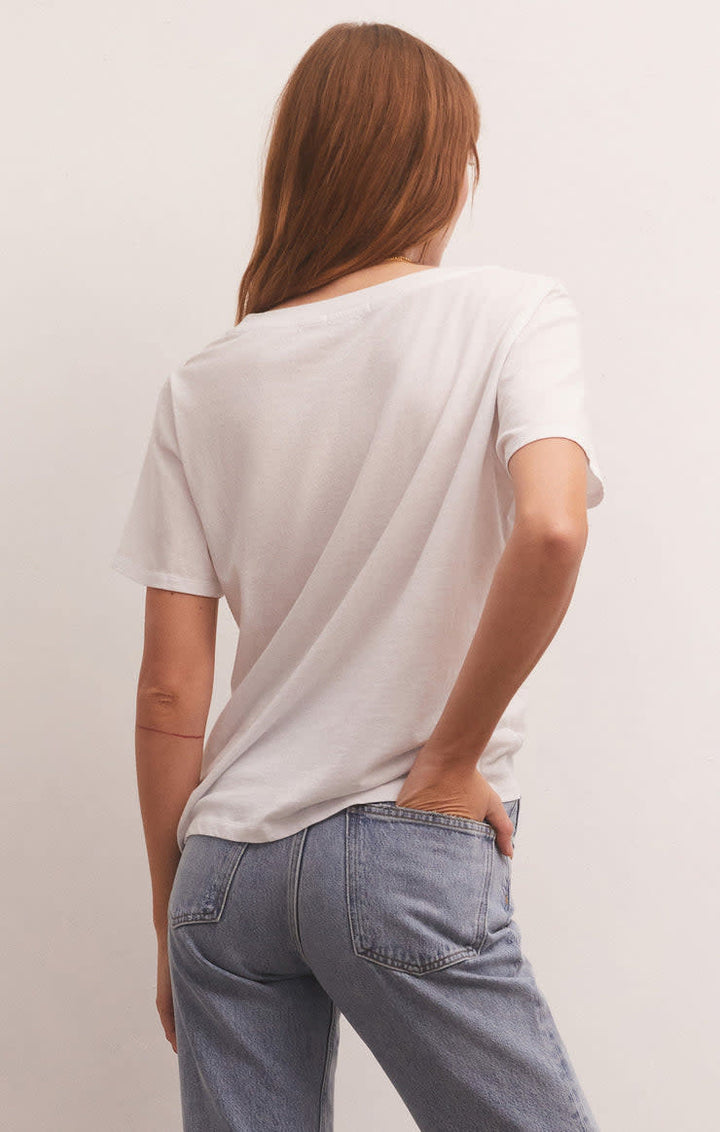 Z Supply Girlfriend V-Neck Tee (Women&