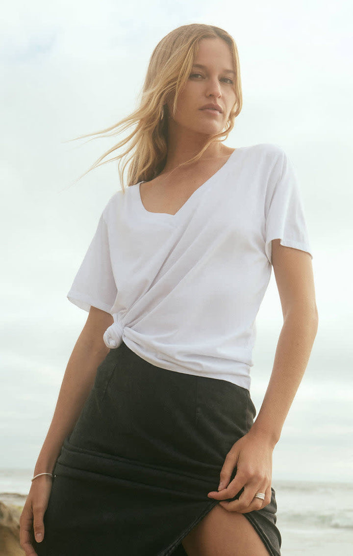 Z Supply Girlfriend V-Neck Tee (Women&