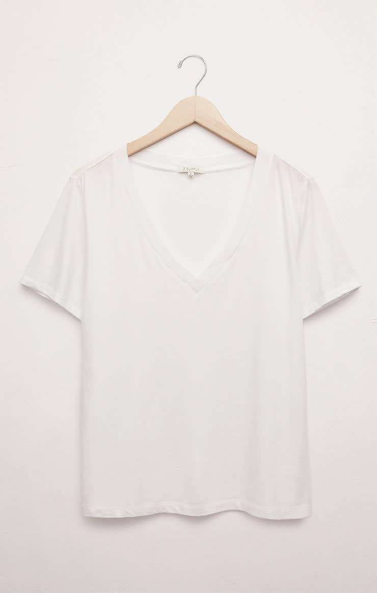 Z Supply Girlfriend V-Neck Tee (Women&