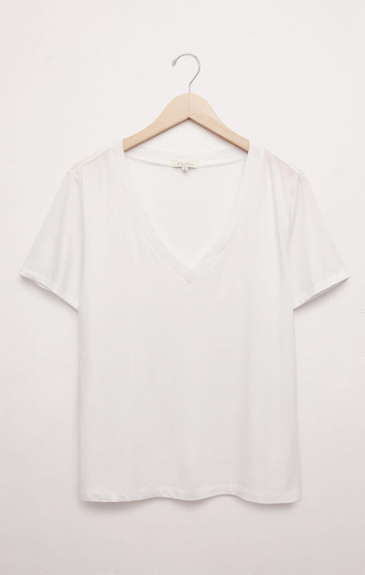 Z Supply Girlfriend V-Neck Tee (Women&