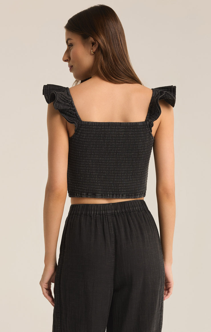 Z Supply Hera Gauze Top | Black