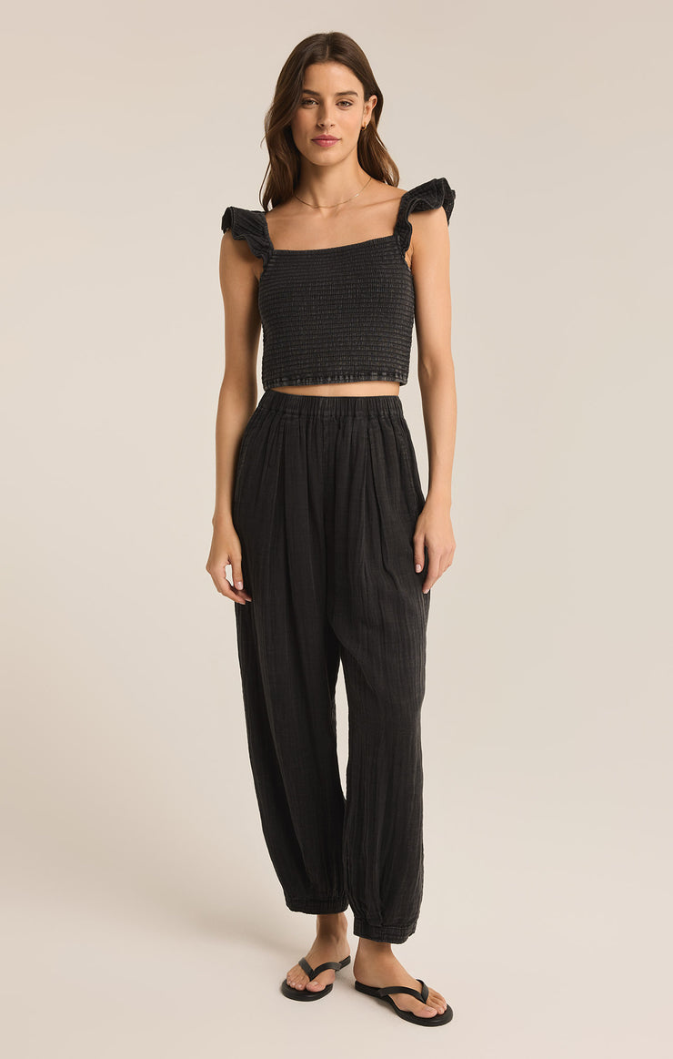 Z Supply Hera Gauze Top | Black