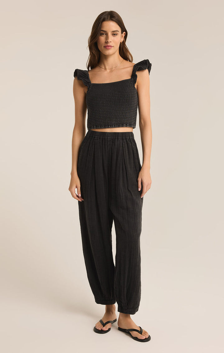 Z Supply Hera Gauze Top | Black
