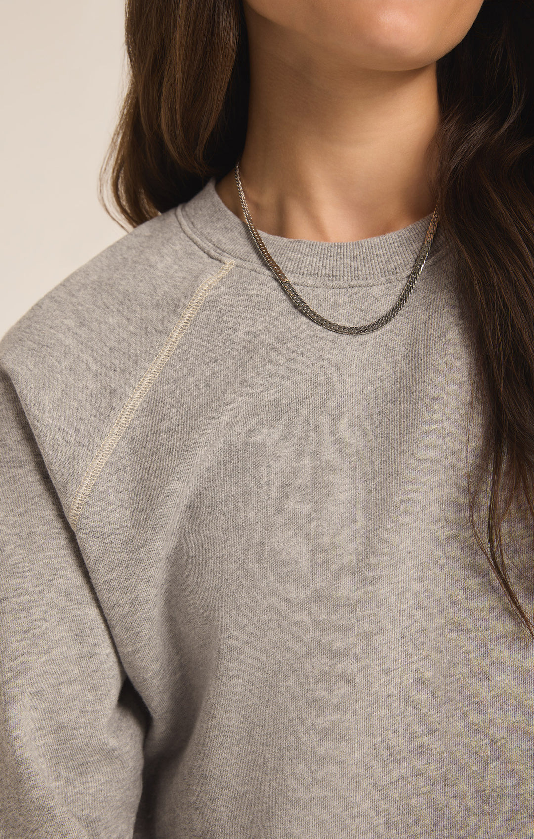 Z Supply Saldana French Terry Top | Classic Heather Grey