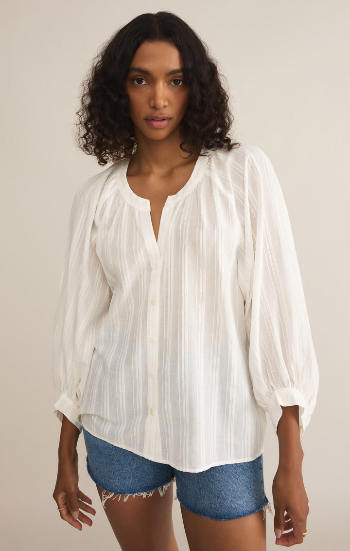 Z Supply Wren Button Up Top | White
