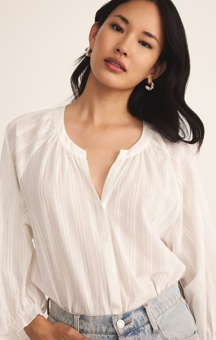 Z Supply Wren Button Up Top | White