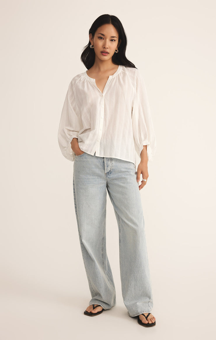 Z Supply Wren Button Up Top | White