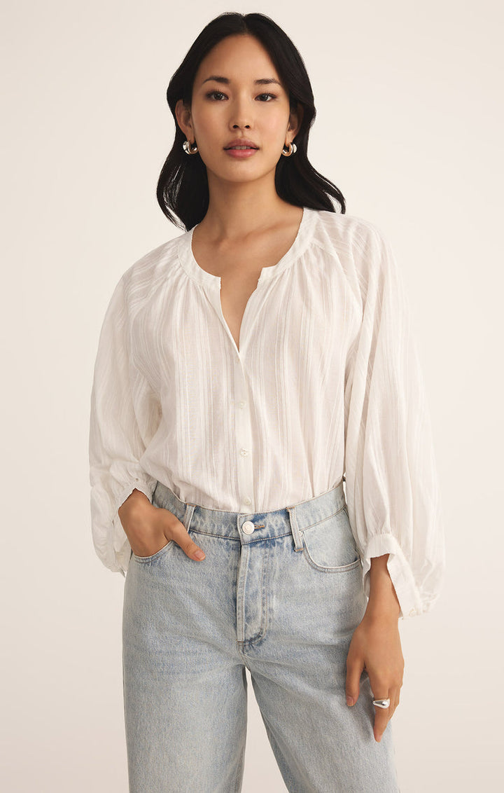 Z Supply Wren Button Up Top | White