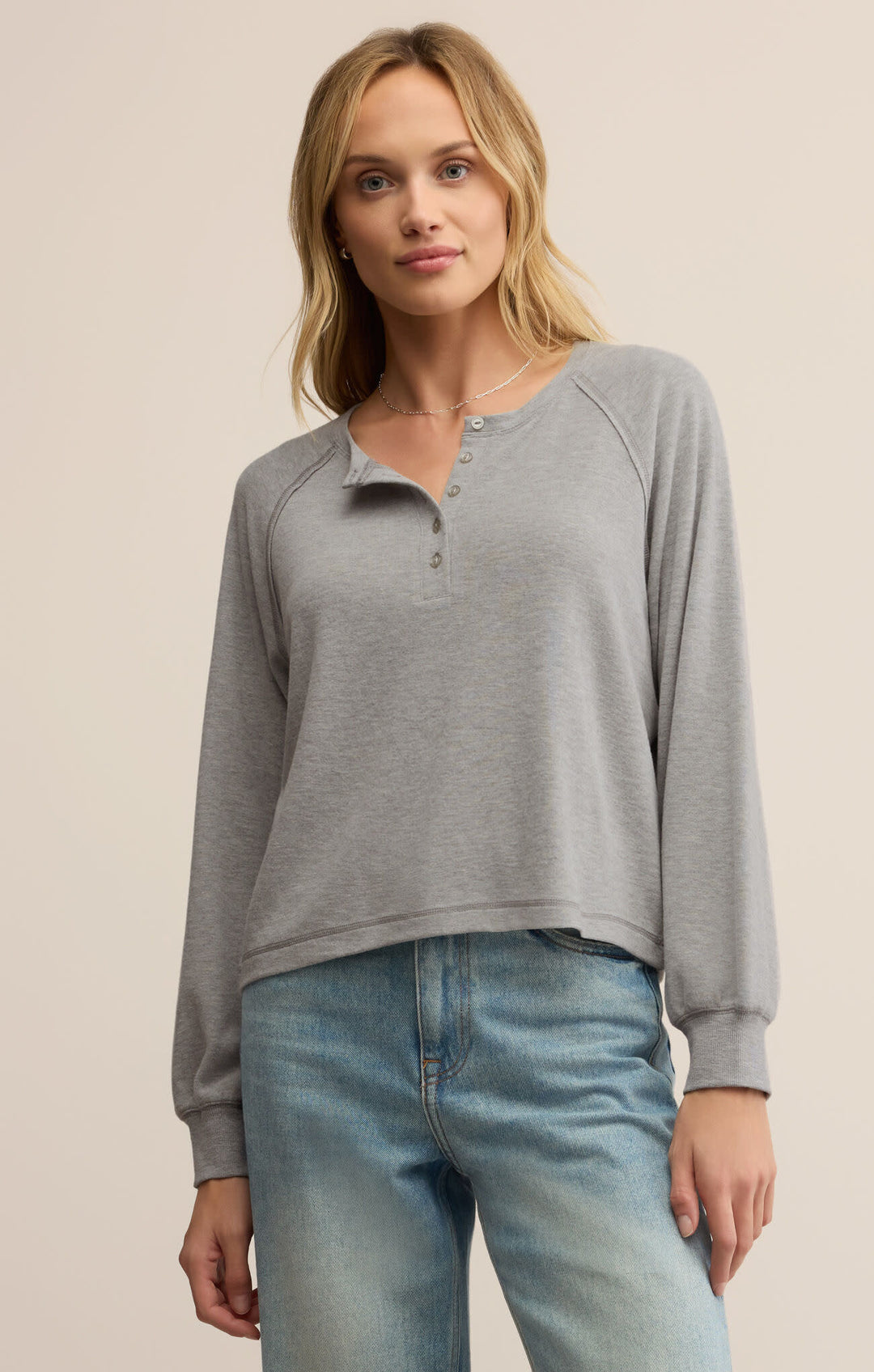 Z Supply About Town Top | Classic Heather Grey