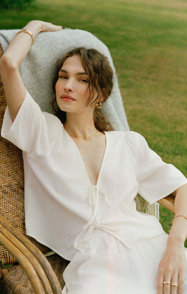 Z Supply La Belle Linen Top | White