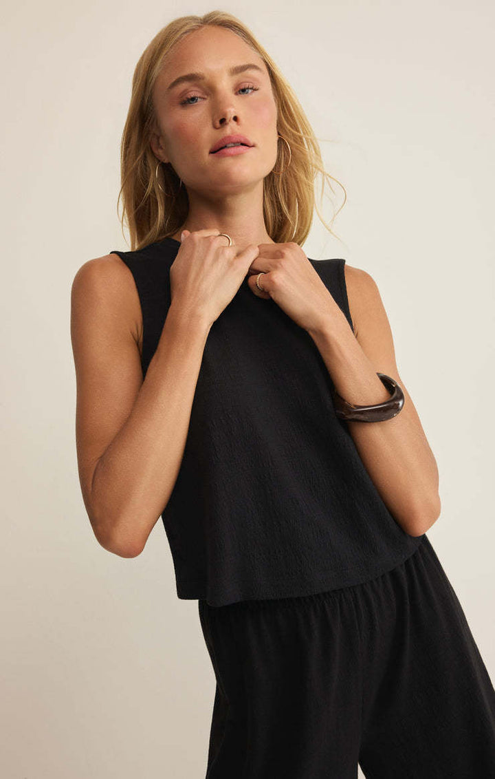 Z Supply Sloane Textured Top | Black