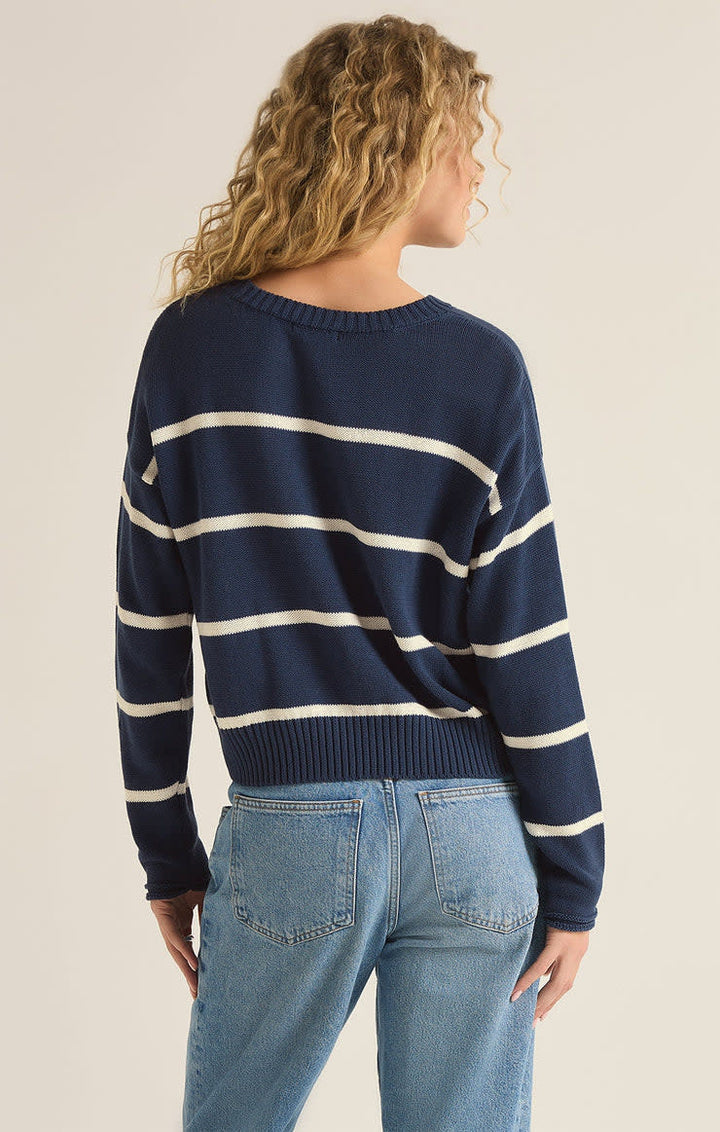 Z Supply Sienna Stripe Sweater (Womens) | Midnight