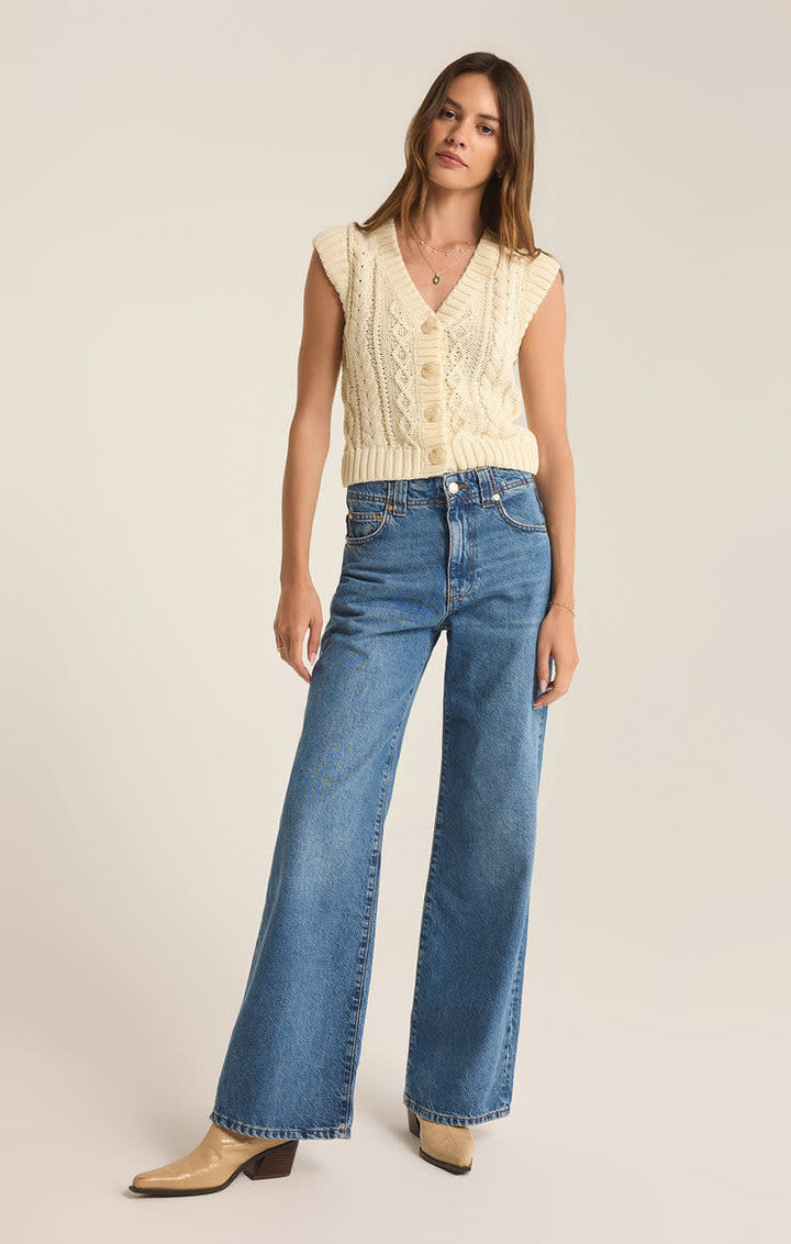 Z Supply Set Adrift Sweater Vest (Womens) | Sea Salt