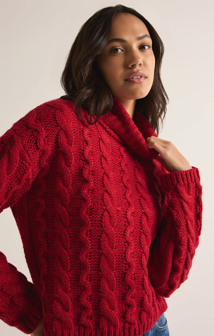 Z Supply Tied To You Sweater (Womens) | Haute Red