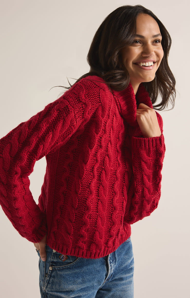 Z Supply Tied To You Sweater (Womens) | Haute Red