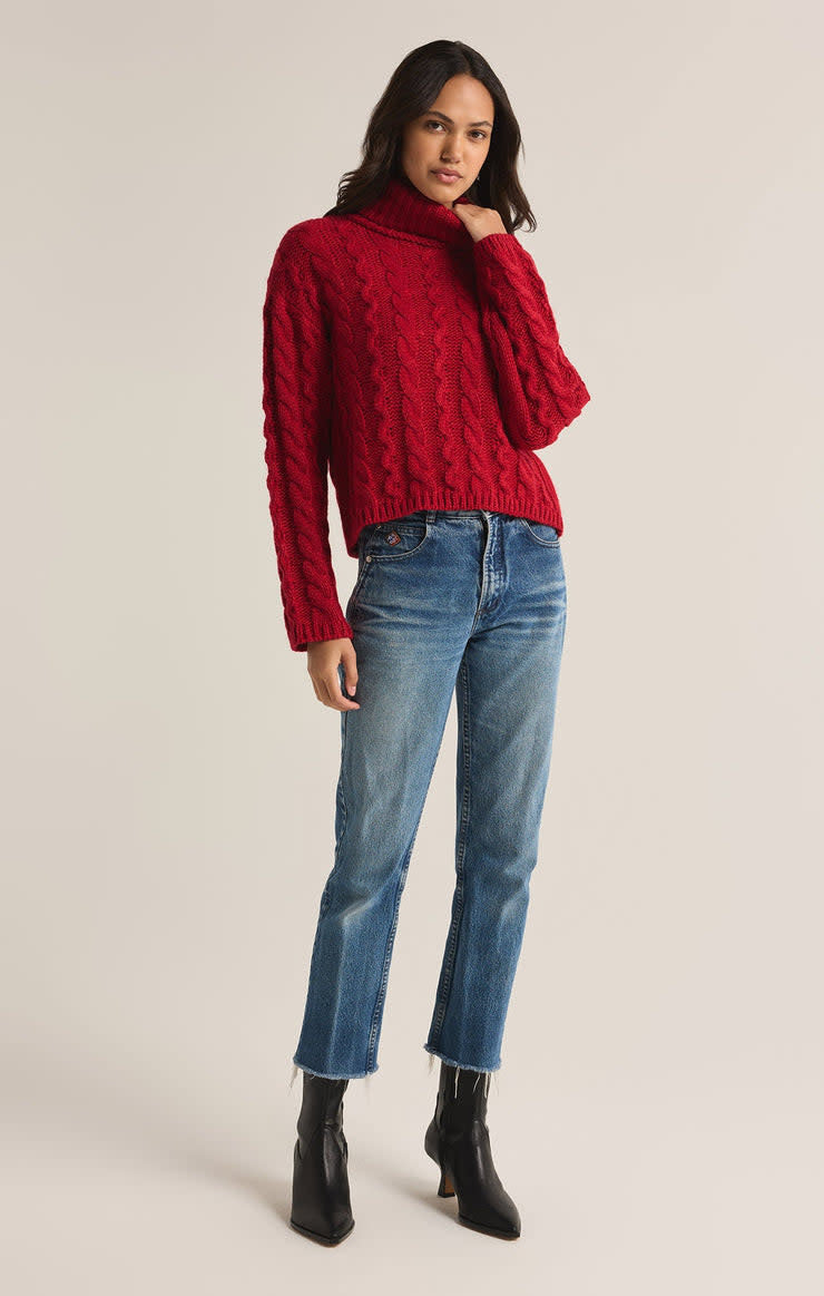 Z Supply Tied To You Sweater (Womens) | Haute Red