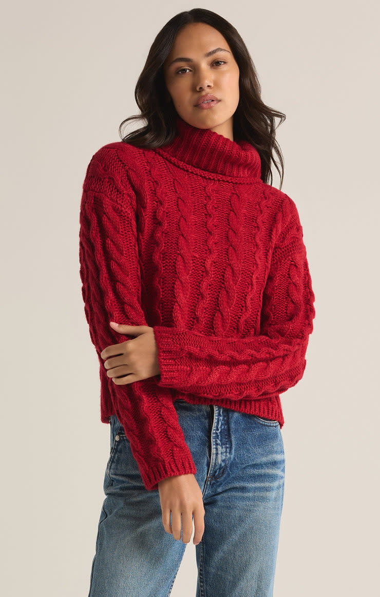 Z Supply Tied To You Sweater (Womens) | Haute Red
