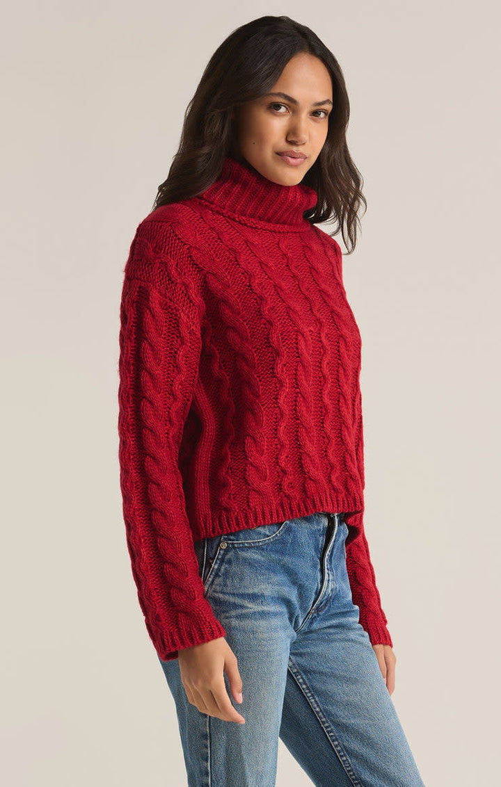 Z Supply Tied To You Sweater (Womens) | Haute Red