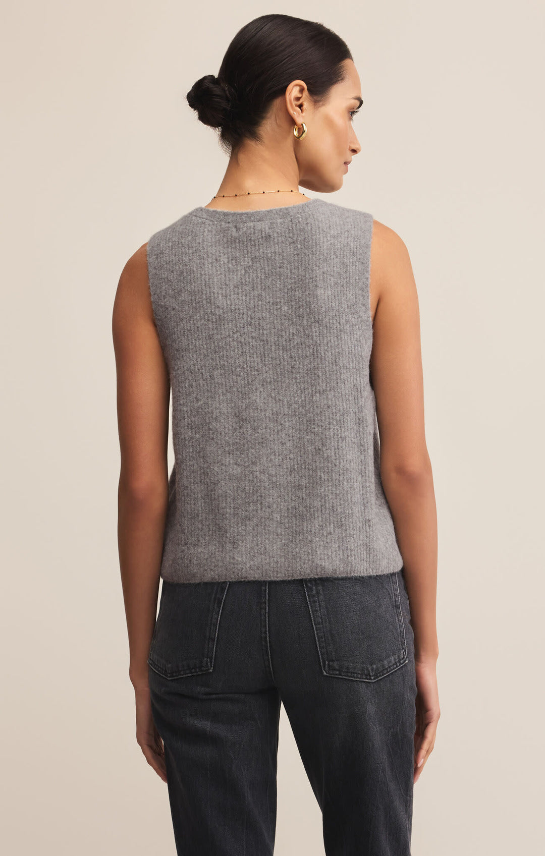Z Supply Bryce Sweater Vest (Womens) | Medium Heather Grey