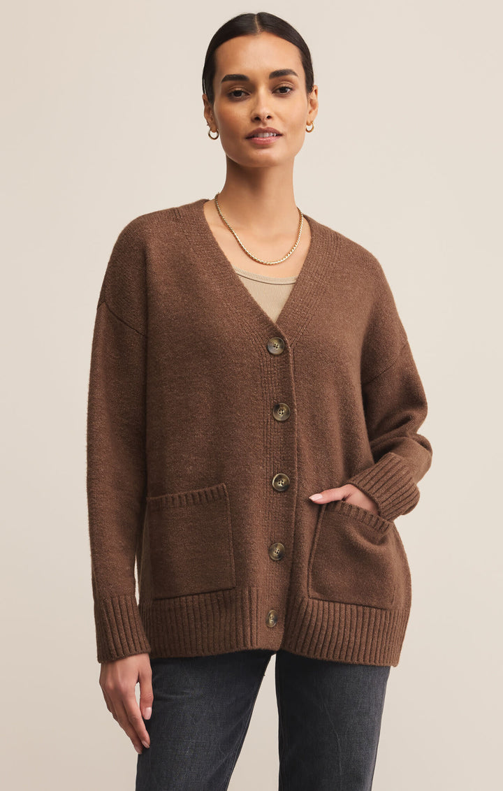 Z Supply Theo Cardigan (Womens) | Suede