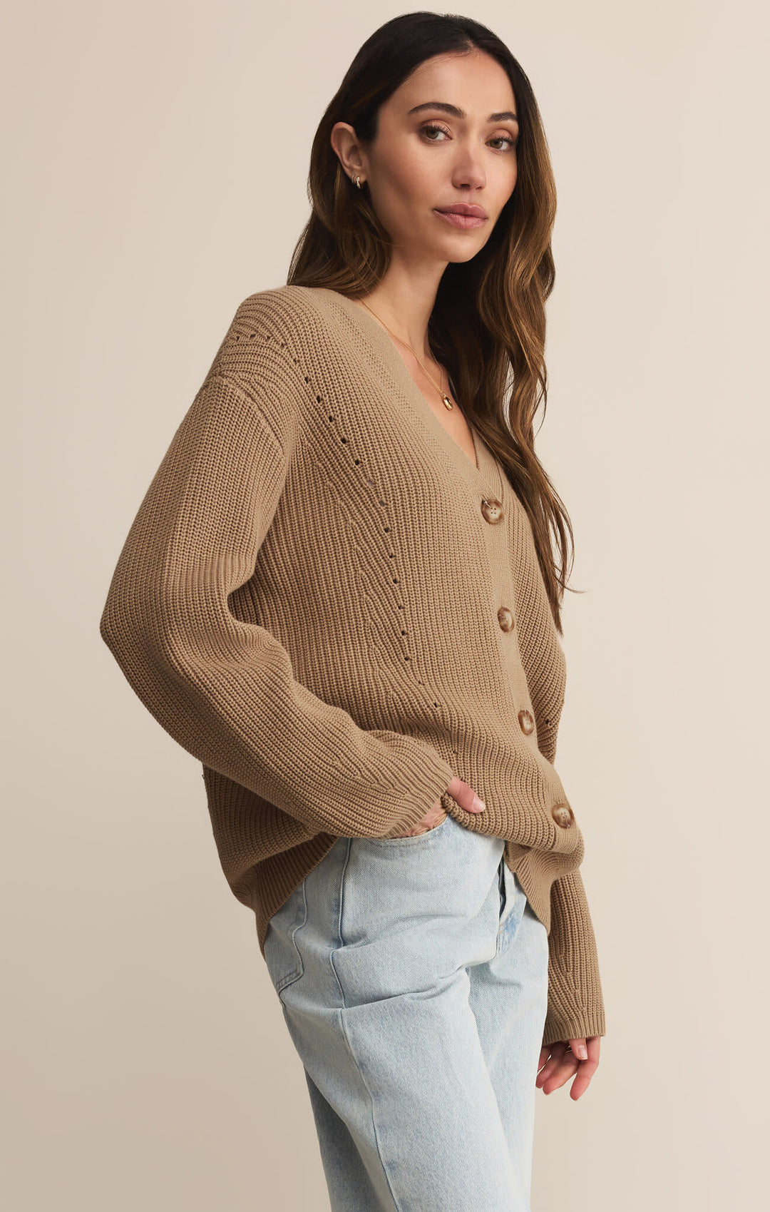 Z Supply Voyager Cardigan (Womens) | Desert Tan