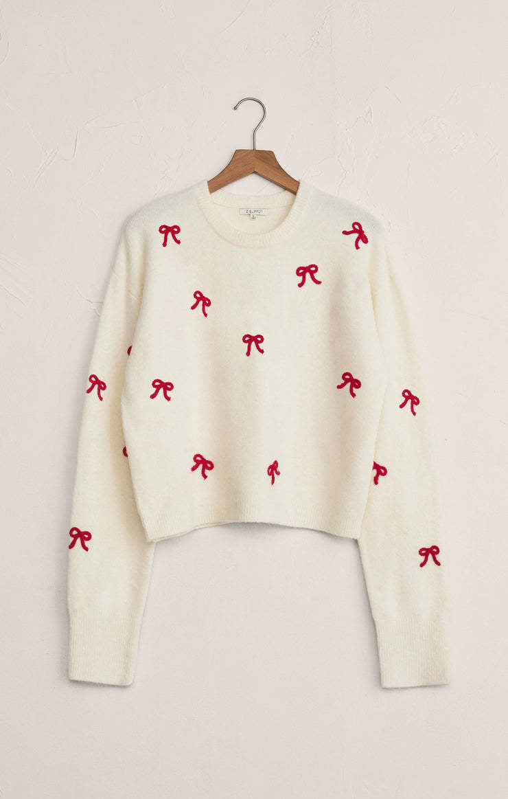 Z Supply Tie The Ribbon Sweater (Womens) | Warm White