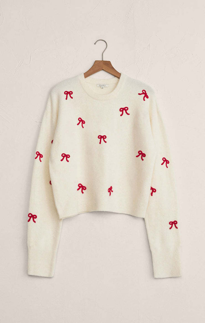 Z Supply Tie The Ribbon Sweater (Womens) | Warm White