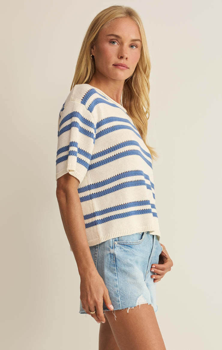 Z Supply Prado Stripe Sweater Tee (Women&